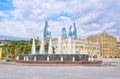 Baku, Azerbaijan - June 24, 2012: Beautiful fountain in the National Seaside Park Royalty Free Stock Photo