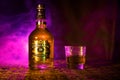 BAKU, AZERBAIJAN - MARCH 25, 2018: Blended from whiskies matured for at least 18 years, Chivas Regal 18 Gold Signature is a blende