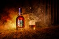 BAKU, AZERBAIJAN - MARCH 25, 2018: Blended from whiskies matured for at least 18 years, Chivas Regal 18 Gold Signature is a blende