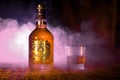 BAKU, AZERBAIJAN - MARCH 25, 2018: Blended from whiskies matured for at least 18 years, Chivas Regal 18 Gold Signature is a blende