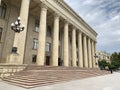 Baku, Azerbaijan, September, 11, 2019. Museum center of the Ministry of culture and tourism of the Republic of Azerbaijan. 123A Ne