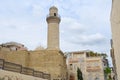 Baku, Azerbaijan, September, 10, 2019. Baku, Azerbaijan, Beyler Beylyar, Beglyar minaret of mosque of 1894-1895 years of constru