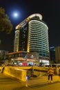 Night view of the Absheron Marriott Hotel in Baku Royalty Free Stock Photo