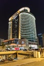Night view of the Absheron Marriott Hotel in Baku Royalty Free Stock Photo