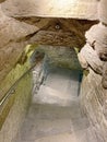 Baku, Azerbaijan, September, 10, 2019. Stairs in the ancient Maiden tower in Baku, Azerbaijan Royalty Free Stock Photo