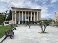 Baku, Azerbaijan, September, 12, 2019. Azerbaijan state Academic national Drama Theatre. Baku, Shikhali Kurbanov street, 1 Royalty Free Stock Photo