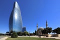 Baku, Azerbaijan. View of the `Burning Tower`