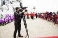 Baku,Azerbayjan, 10 may,2017 : Cameraman shooting a live concert