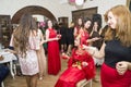 Baku, Azerbayjan-10 may 2017: Wedding party.the bride , groom and guests at the national Turkish Oriental wedding