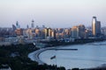 Baku city. Azerbaijan. 2020 year. Nice view of the city from the highland park Royalty Free Stock Photo