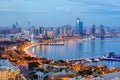 Baku city modern skyline, Azerbaijan Royalty Free Stock Photo