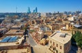 Baku city, the Old town and modern skyline, Azerbaijan