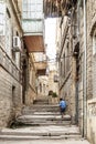 Baku city old town street in azerbaijan