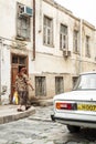 Baku city old town street in azerbaijan Royalty Free Stock Photo