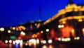 Baku city unfocused blur lights video