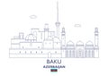 Baku City Skyline, Azerbaijan