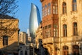 Baku Old town, Azerbaijan, with historical and modern buildings Royalty Free Stock Photo