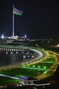 Baku panorama with highland park Royalty Free Stock Photo