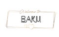 Baku Welcome to text Neon lettering typography. Word for logotype, badge, icon, postcard, logo, banner Vector Illustration