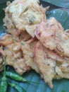 Bakwan is an Indonesian dish consisting of deep-fried fritters made from a mixture of various vegetables.
