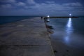 Bal Harbour pier at night. Blue Night. Artsy.