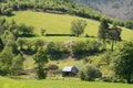 View of farmland in Gwynedd, Wales on May 27, 2023