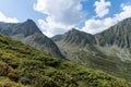 Balaceni and Slanina Peaks, Fagaras Mountains, Romania Royalty Free Stock Photo