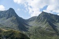 Balaceni and Slanina Peaks, Fagaras Mountains, Romania Royalty Free Stock Photo