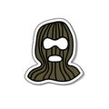 Balaclava hat doodle icon, vector illustration