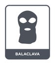 balaclava icon in trendy design style. balaclava icon isolated on white background. balaclava vector icon simple and modern flat Royalty Free Stock Photo