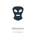 Balaclava icon vector. Trendy flat balaclava icon from law and justice collection isolated on white background. Vector Royalty Free Stock Photo