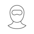 Balaclava or robber mask line outline icon Royalty Free Stock Photo