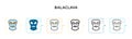 Balaclava vector icon in 6 different modern styles. Black, two colored balaclava icons designed in filled, outline, line and