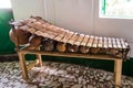 Balafon, ethnic, musical, instrument, movement, frontal view, close up Royalty Free Stock Photo