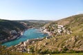 Balaklava bay and the Genoese fortress Royalty Free Stock Photo