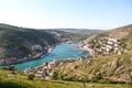 Balaklava bay and the Genoese fortress Royalty Free Stock Photo