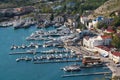 Balaklava bay and the Genoese fortress Royalty Free Stock Photo