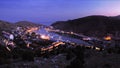 Balaklava black sea cost sea view night panorama Royalty Free Stock Photo