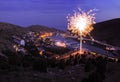 Balaklava black sea cost sea view night panorama Royalty Free Stock Photo