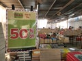 Balakong, Malaysia - May 30, 2022 : MPH warehouse clearance sale. Books on the table. Royalty Free Stock Photo