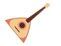 Balalaika russian stringed musical instrument vector illustration on white background