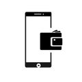 Balance banking cashback Mobile phone icons template black. Royalty Free Stock Photo