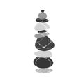 Balance of black and white stones. Zen balance Royalty Free Stock Photo