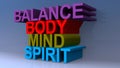 Balance body mind spirit on blue Royalty Free Stock Photo