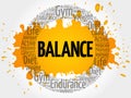 BALANCE circle stamp word cloud Royalty Free Stock Photo