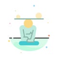Balance, Concentration, Meditation, Mind, Mindfulness Abstract Flat Color Icon Template