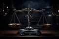 Balance concept gavel law symbol court judge lawyer verdict legal punishment justice