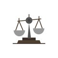 Balance, Court, Judge, Justice, Law, Legal, Scale, Scales Flat Color Icon. Vector icon banner Template