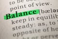 Definition of the word Balance Royalty Free Stock Photo