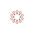 Balance dots loading concept elements icon logo. Stock vector illustration isolated on white background